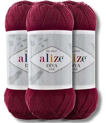 Produktbild von Alize 3x 100g Diva Fine Wolle, Uni, Häkeln, Stricken (57)