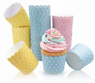 150 Papier-Muffinförmchen, 5x6x4,7 cm, Cupcake-Förmchen, rosa