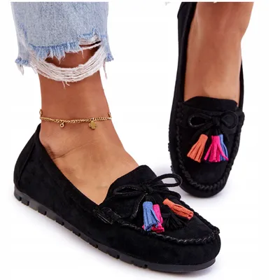 Produktbild von Damen Mokassins Slip On Loafer Ballerina Slipper Halbschuhe Amiro Schwarz Gr.37