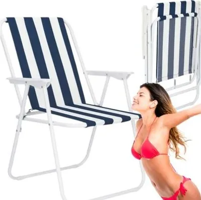 Produktbild von Klappbarer Strandkorb mit Tasche Lido 50x58x93cm