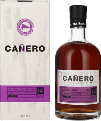 Image de Ron Cañero 12 Solera Ron Dominicano SHERRY CREAM CASK FINISH 40% Vol. 0,7l en boîte cadeau