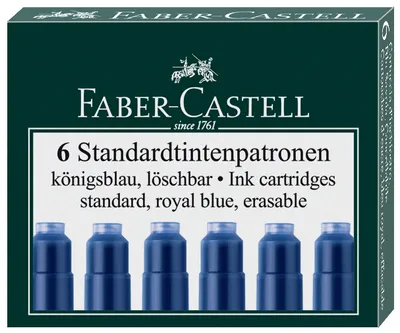 Produktbild von FABER-CASTELL Tintenpatronen Standard königsblau (6 Patronen)