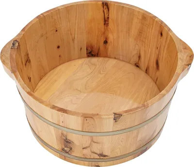 Produktbild von Fußbad Eimer, Naturholz, Vielseitige Verwendung, Holzfarbe