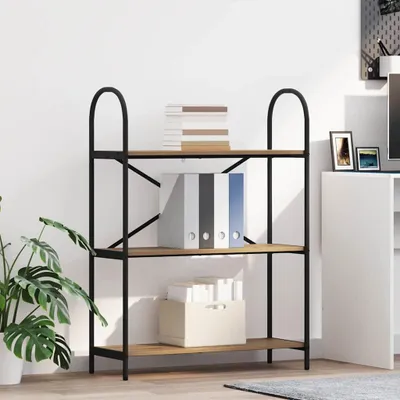 Image de Maison Exclusive - Étagère de bibliothèque, 3 niveaux, 80 x 30 x 109 cm, en panneaux de particules