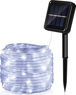 Produktbild von Peviasot Solar Lichterketten Lichtschlauch 8 Modi Lichter fuer Party Garden Home Festival Decoratio,Kaltweiß,22m 200 LED