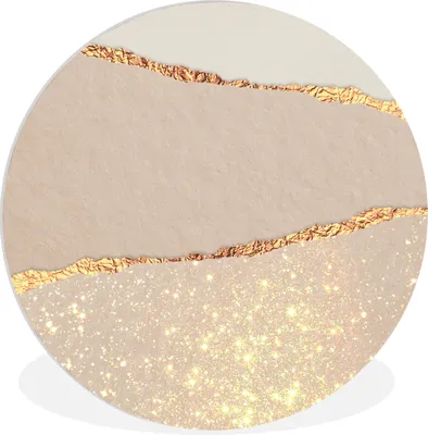 Produktbild von MuchoWow® Rundes Wandbild - Runde Bilder Luxus - Gold - Glitzer - Rosa Ø 90 cm Kreis Wanddekoration Kunststoff - Wandkreis - Wandschmuck - Wand-Kreis - Wohnzimmer - Bild - Runde - Wanddeko - Dibond - Kunstdrucke