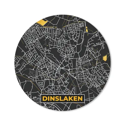 Produktbild von MuchoWow® Mauspad Mousepad Stadtplan - Deutschland - Gold - Dinslaken - Karte 20x20 cm - Mousepads - Maus Mat - Pad - Mausunterlage - Schreibtischmatte