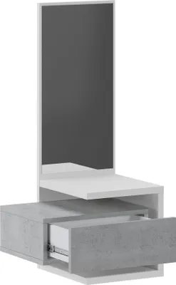 Produktbild von Tesero - Flurmöbel, 43x32x90h cm Weiß, Inkl. Spiegel
