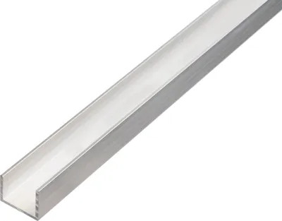 Image de Alberts 499792 Profil en U, aluminium, naturel, 1000 x 15 x 10 mm, set de 6