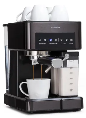 Produktbild von Klarstein Espresso Siebträgermaschine mit Milchaufschäumer, 1,8L Mini-Espressomaschine mit Siebträger, 20 Bar Edelstahl-Kaffeemaschine Klein, 1350W Kaffeemaschine für Cappuccino, Latte, Espresso