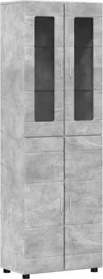 Produktbild von Highboard FLORIN Beton Grau 60 x 35 x 182 cm Holzwerkstoff