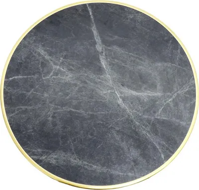 Image de Plateau de table en  Marbré noir pour Exterieur, Diametre 50 cm