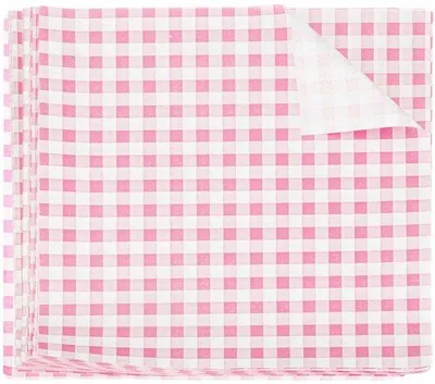 Obrázok produktu pre Papier na balenie bez tuku 18 x 18 cm, papier na hamburgery, košík, papier na sendviče
