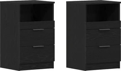 Immagine prodotto di Armadio da Notte con cassetto 2 pcs Rovere Nero 40 x 35 x 65 cm