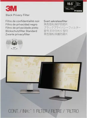 Produktbild von 3M Blickschutzfilter for 19.5" Monitors 16:9 - Blickschutzfilter für Bildschirme - 49,5 cm Breitbild (19,5 Zoll Breitbild) - Schwarz