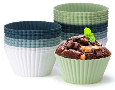 24er-Set Silikon-Muffinförmchen, BPA-frei, Ø 7 cm, wiederverwendbar