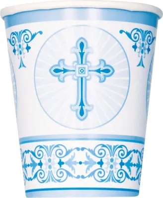 Produktbild von Unique Party 43826, 270 ml, Papier, Blau, Weiß, 8 Stück(e)