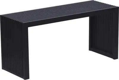 Zdjęcie produktu dla Ławka Relaxdays, bambusowa, nowoczesna ławka kuchenna, ławka do garderoby w przedpokoju, łazience, sypialni, wymiary 43x90x33 cm, ławka na buty, czarna