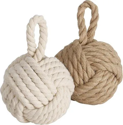 Obrázek produktu pro Zarážka do dveří 23 cm – hnědá juta