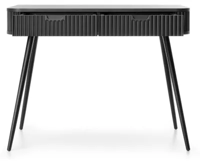 Produktbild von Selsey Zova - Schminktisch mit 2 Schubladen, schwarz, 110 cm
