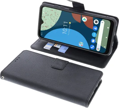 Produktbild von foto-kontor Tasche kompatibel mit Fairphone 4 Schutzhülle Book Style schwarz Schutz Hülle Buch