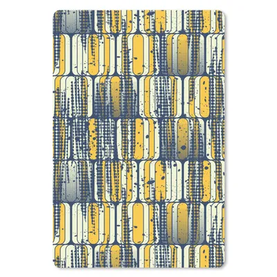 Produktbild von MuchoWow® Mauspad Mousepad Sechziger Jahre - Muster - Gelb - Rock 18x27 cm - Mousepads - Maus Mat - Pad - Mausunterlage