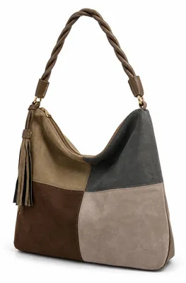 Produktbild von Schultertasche Patchwork im soften Patchwork-Look mit Quaste von collezione alessandro