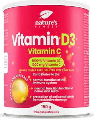 Immagine prodotto di Vitamina D3 1000iu + Vitamina C 1000mg 150g