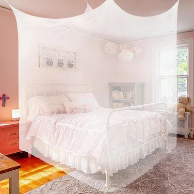 Immagine prodotto di Zanzariera Famanu per letto matrimoniale (65 x 250 x 1250 cm) - Elegante rete anti-insetti per letti matrimoniali e letti per bambini