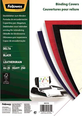 Produktbild von Fellowes 5373802, A4, Papier, Schwarz, 1 mm, 298 mm, 212 mm