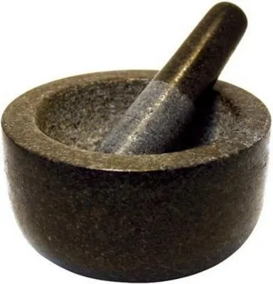 Produktbild von Jade Temple | Granitmörser - Ø 15,5 Cm - Stößel 15 Cm - Gewürzmörser - Küchenutensilien