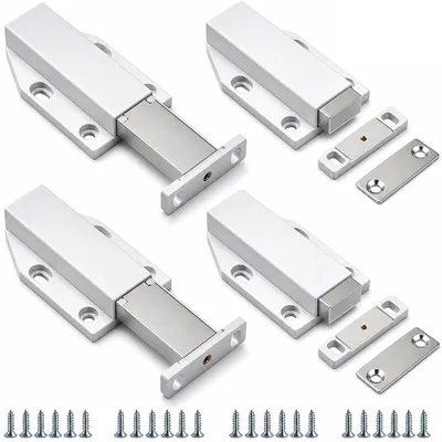 Produktbild von Magnetische Türdrücker – Zum Aufdrücken und Öffnen – 4 Stück – Weiß