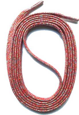 Produktbild von SNORS Glitzer Schnürsenkel flach - ROT - 5mm - 130cm
