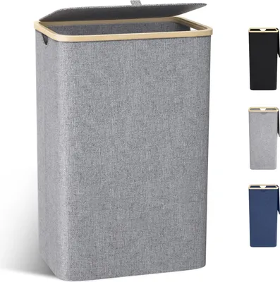 Produktbild von Schmaler Wäschekorb - faltbar - 40L - Kunststoff