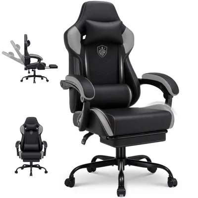 Produktbild von GTPLAYER Gaming Stuhl Bürostuhl Gaming Sessel mit Fußstütze, Ergonomischer Gamer Stuhl mit Verbundenen Armlehnen, Höhenverstellbaren Schreibtischstuhl
