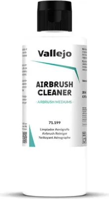 Image de Vallejo Airbrush Cleaner 200 ml. Nettoyant pour aérographe. Élimine les résidus de peinture et lubrifie. Produit pour l'entretien et la maintenance de l'aérographe.