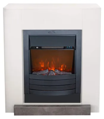 Immagine prodotto di Camino elettrico Xaralyn - Kalmar - legno bianco - riscaldamento da 1800 Watt - con telecomando - mensola del camino inclusa Camino da incasso - Camino decorativo