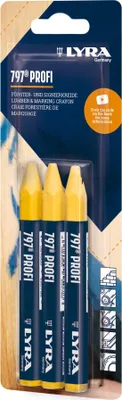 Immagine prodotto di LYRA 797® Gessetti professionali gialli, confezione blister da 3 pezzi.