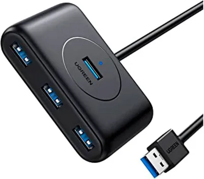 Image de Ugreen Cr113 Hub Usb Jusqu'à 4X Usb 3.0 5Gbps, 1M (Noir)