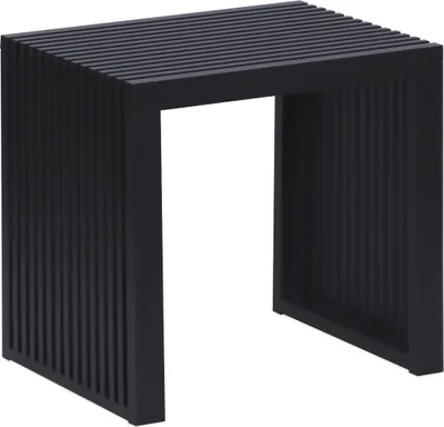 Obrázok produktu pre Lavička Relaxdays, bambus, moderná kuchynská lavica, lavica do šatne, predsieň, kúpeľňa, spálňa, rozmery 43 x 45 x 33 cm, lavica na topánky, čierna