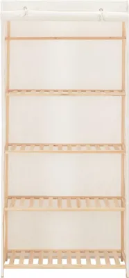 Produktbild von vidaXL Kleiderschrank Weiß 79 x 40 x 170 cm Stoff