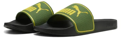 Productafbeelding van PUMA Leadcat 2.0 slippers voor volwassenen, maat 40.5, in de kleuren aardse groen, fel mango geel en zwart