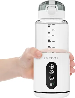 Zdjęcie produktu dla IXTECH Podgrzewacz do butelek dla niemowląt na podróż Przenośny podgrzewacz do posiłków dla niemowląt Akumulator 300 ml IX-BBY02