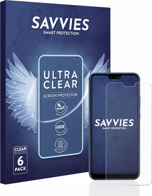 Produktbild von 6x Für Huawei P20 lite 2018 Schutzfolie Savvies Displayschutz Display Schutz Folie Klar Transparent