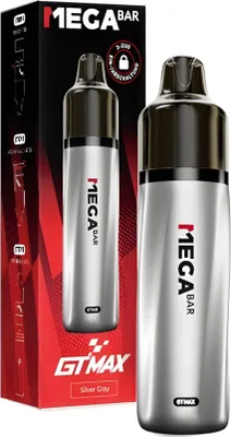 Produktbild von MegaBar GT MAX Akkuträger Silver Gray – 1400 mAh Pod-Akku mit Airflow Control, kompatibel mit GT Pods