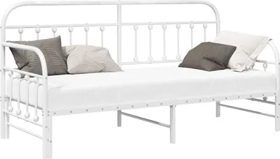 Immagine prodotto di vidaXL Struttura letto da giorno bianca 80 x 200 cm Acciaio verniciato a polvere