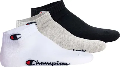 Produktbild von Champion Uni Socken, 3er Pack - Quarter Socken, Basic, Logo Schwarz/Weiß/Grau EU 35-38