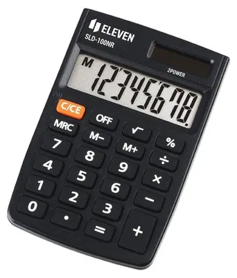 Obrázek produktu pro Eleven Kalkulačka SLD100NR, černá, kapesní, osmimístná