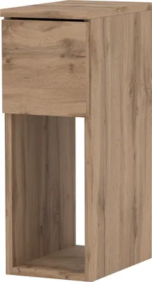 Produktbild von Nachttisch 20x55x30cm - Nachttischschrank für Schlafzimmer - Nachtkommode mit Schubladen - Beistellschrank - Schlafzimmer Nachttisch Wotan Eiche