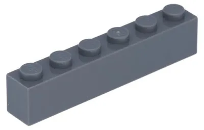 Produktbild von 5x LEGO Stein 1 x 6 (3009) - Dunkelgrau